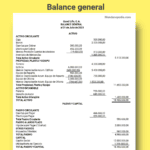 Balance general clasificado con todas sus partidas de activo, pasivo y capital, ejemplo de como hacer un balance general