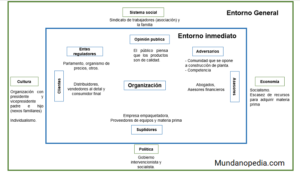 Entorno organizacional general e inmediato, representación