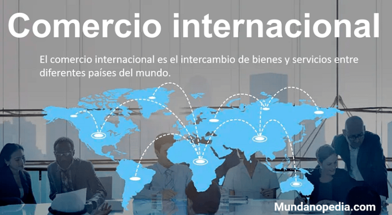 Comercio internacional mapa del mundo y concepto