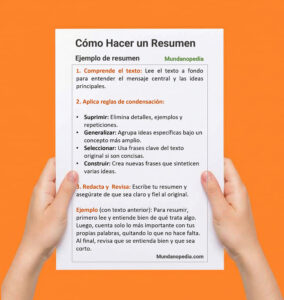 Como hacer un resumen y ejemplo de resumen